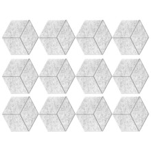 12-Pack Akoestische Panelen met Zelfklevende, 12x10,2x0,4 Inch Geluiddichte Schuimpanelen, Geluidsabsorberende Tegels voor Muren Grijs
