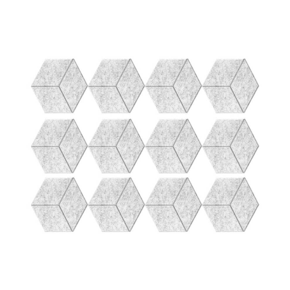 12Pack Acoustic Panels With Self-Adhesive, 12X10.2x0.4inch Sound Proof Foam Panels, Sound Absorbing Tile For Walls Gray 4711181693351