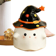 Halloween Mug Halloween Pattern Cup Pattern Cup Ceramic Mug with Lid Cute 350ML for Halloween Home A