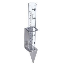 5 Inch Capacity Rain Gauge Outdoor with Tube,2 in 1 Stainless Steel Holder - Precise Rain Measurement for Garden,Lawns