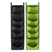New 7 Pockets Vertical Grow Bag Wall Mount Flower Vegetable Planting Container Outdoor Indoor Garden Planter