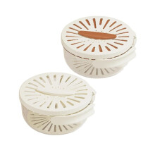 2 Uds Cuenco Escurridor Cesta de Drenaje Embudo Bicapa Cesta Plegable para Lavado de Frutas y Verduras con Tapa y Asa Colador