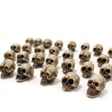 40St Simuleringsmodellleksaker Modern Miniskalle DIY Halloween-Dekoration Rolig Modellleksaksamling