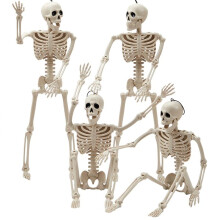 Movable Skeleton Decoration Whole Body Skull Bone Decoration Used for Party, Haunted House and Cemetery Decoration