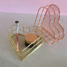 2Pcs Metal Tray Fruit Trays Jewelry Storage Trays Mesh Basket Heart Wire Basket File Storage Basket Book