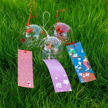 Glass Japanese Wind Chimes Room Decoration Home Doorbell Wall Hangings Outdoor Decoration Deer