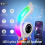 Conch Wireless Atmosphere Lamp Touch to Adjust Lighting RBG Desktop Lamp Wireless  Speaker Alarm Clock,B 10