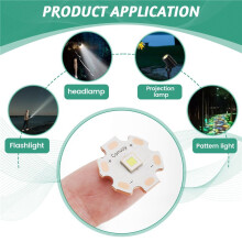 SFT70 LED,6500K Light Emitting Diode Efficient Lighting for Flashlights Headlamps & More with 20mm Copper PCB