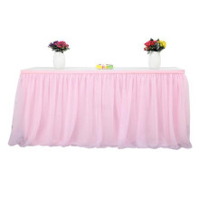 Tulle Table Skirt Table Cover  Birthday Wedding Decor Table Cloth Cake Dessert Arrangement (4Ft)