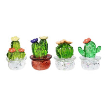 4Pcs Car Inner Ornaments, Art Cactus Figurines, Home Decoration, Desktop Miniature Plant Cactus Ornaments A