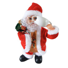 Cuteam MuñEca de Navidad Juguete EléCtrico Cadera Sacudiendo Franela Baile Navidad Papá Noel Juguete para NiñOs B