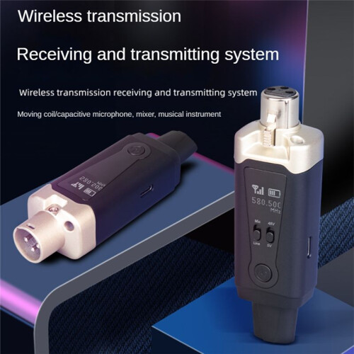 Wireless Microphone System UHF Wireless XLR Transmitter and Receiver for Dynamic Microphone, Audio Mixer, PA System 1