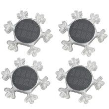 Solar Ground Lights,4 Pack In-Ground Lights 6 LED Garden Lights Patio Lights Outdoor for Lawn Patio Warm Light