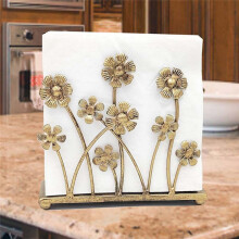 Soporte de Servilletas de Arte de Hierro Vintage para Mesa, Soporte de PañUelos de Girasol, Dispensador de Servilletas de CóCtel, Estante de Papel