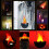 3D Fake-Fire Light, Hanging LED Flame Light, Artificial LED Silk Flame Stage Effect Light Realistic Campfire Lamp Prop 6