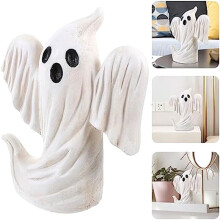 Halloween Pumpkin Figurines Rustic Resin Halloween Statue Pumpkin Figurines Novelty Halloween Decorations C