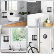 3-In-1 Room Wall Mounted Bathroom Shower Pump Dispenser and Organizer - Can Be Used for Shampoo,Conditioner,A