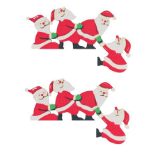 2PCS Christmas Door Frame Decorations Wooden for Xmas Home Doors Windows Walls Party,D