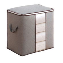 Large Capacity Clothes Storage Bag Comforter,Foldable Organization with Reinforced Handle Zippers for Storage 48X28X50cm