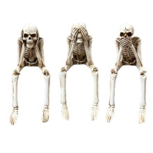 3ST Halloween Skull Hartsdekoration Skrämmande Rekvisita Halloween-Dekoration Inomhus Utomhus SkräCk Husrekvisita