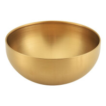 Bols à Salade en Acier Inoxydable de Capacité, Soupe CoréEnne, Nouilles de Riz, Bol de Ramen, RéCipient pour Aliments de Cuisine, Or, 15X7CM