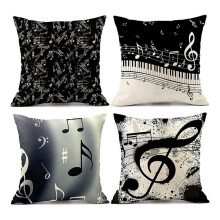 Music Note Throw Cushion Cover Throw Pillow Cover New-Living Series Decorative Throw Pillow Case Double Side-Design,C