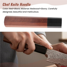Japanese Chef Knife Handle DIY Kitchen Knives ECO Friendly Wooden Knife Making Details Accessories Octagonal Handle