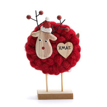 Neues Nordisches Weihnachtsfest Holz Filz Dekoration Weihnachten Elch Weihnachten Weihnachtsmann Ornament Weihnachten Baum Desktop Dekoration A