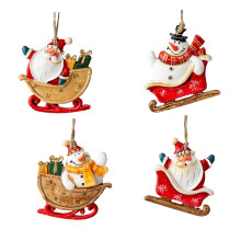 JulsnöGubbe Jultomte Harts Litet HäNge HäNgande Organ Europeiska Vintage Julgransdekoration SöT Berlock