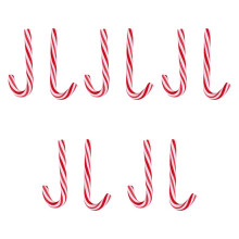 10PCS Christmas Red Cane Soft Pottery Jewelry Accessories New Year Candy Cane Home Decoration