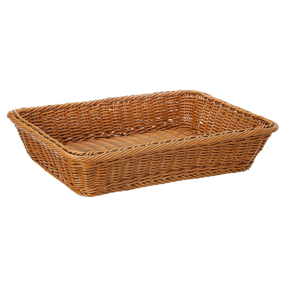 16 Inch Wicker Storage Basket,Bread Basket Shop Supermarket Display Basket Woven Food Fruit Restaurant Serving Basket Tauoh