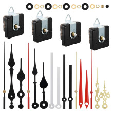 4 Pezzi Orologio da Parete DIY al Quarzo Meccanismo di Movimento un Batteria Kit Motore Orologio con 6 Set di Lancette (13 Mm)