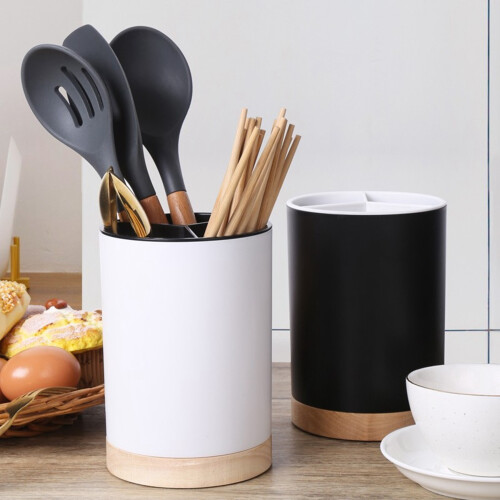 Spoon Fork Knief Chopstick Drain Box Tableware Storage Holder Three Compartments Cutlery Shelf Kitchen Utensil Caddy B