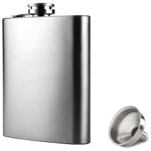 Hip Flask with Funnel, 4 Oz Stainless Steel Whiskey Flask  Leak Proof, Portable Pocket Hip Flask for Liquor for Men