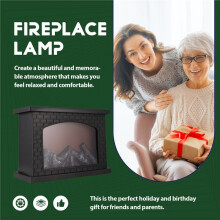 Elektrische Kamin Laterne Led Flammen Holz Effekt Rechteck Kamin Laterne für Hause Dekor Drinnen Weihnachten Schmuck