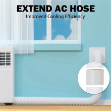 Adaptateur de FenêTre de Coupleur de Tuyau D'éChappement de Climatiseur Portatif PièCes et Accessoires de Connecteur de Tube D'Unité AC 5.9 Pouces