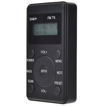 Portable Radio Pocket FM DAB+ Digital Display Stereo Receiver LCD Built-In Battery Earphone Support Calendar
