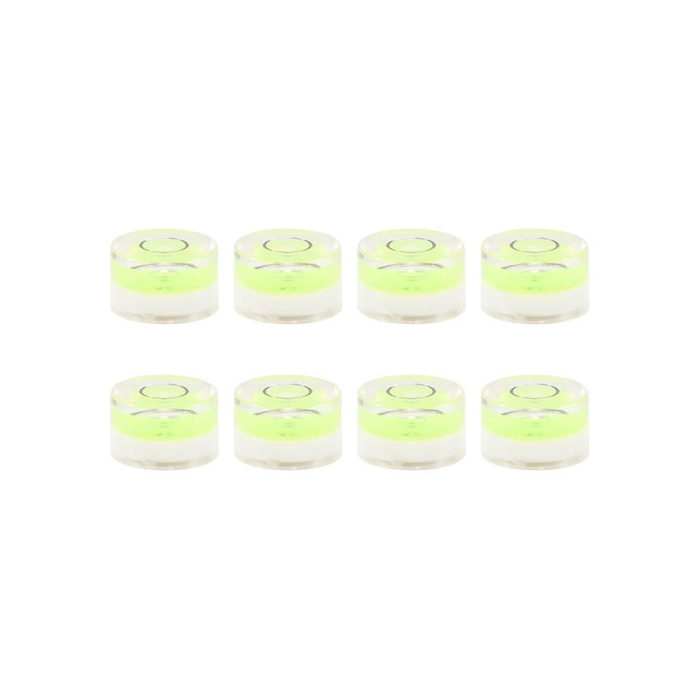8Pcs Circular Bubble Spirit Level Bullseye Levels Inclinometers For Leveling Telescope, Tripod,10X6mm, Non-Adhesive 6133053027381