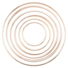 12 Stuks 6 Maten Gouden Dromenvanger Metalen Ringen Bloemen Hoepels Krans Macrame Creaties voor DIY Ambachten