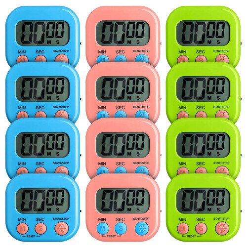 Small Digital Kitchen Timer Count  and / Off  Timer with Loud Alarm Magnetic Back Large Display Timer