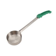 Pizza Spread Sauce Ladle Rubber Handle Flat Bottom Kitchen Cooking Spoon Stainless Steel Measuring Stir Soup Spoon -4 Oz