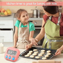 Timer da Cucina Digitale Piccolo Contatore e Interruttore di Accensione/Spegnimento Timer con Allarme Forte Retro Magnetico Timer Display di Grandi