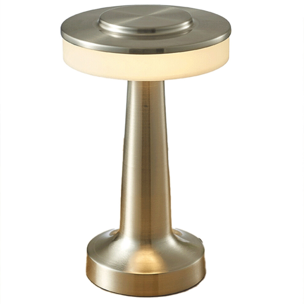 Touch LED Rechargeable Table Lamp Dining Table Bar Table Lamp Outdoor Small Night Lamp Decorative Table Lamp,Silver