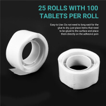 25 Rolos de Cola de BalãO Transparente Pontos Adesivos RemovíVel Pontos Dupla Face Fita Cola para BalõEs DecoraçõEs de Casamento