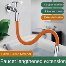 Flexibler Silikonschlauch KüChenarmatur ZubehöR Universalschnittstelle 360 Grad Wasserhahn VerläNgerungsschlauch Schwarz,50Cm