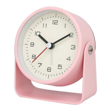 Petit Réveil en Métal, Horloge de Bureau Silencieuse pour Étudiants pour Chambre, Bureau, Décoration de Bureau A