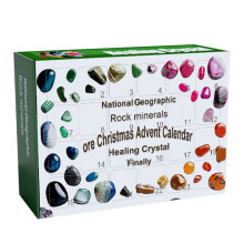 Christmas Advent Calendar, Crystal Ore 24 Days Christmas Countdown Calendar, Minerals Gift Box, Advent Calendar Toy
