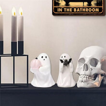 Kleine Horror  Standbeeld, Halloween  Sculptuur Beeldje, Salontafel Plank Mantel Display Collectible Bat
