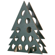 Adult Advents Calendar Liquor Tree Countdown with Wooden Christmas Tree Alcohol Holder Wine Bottle Stand Gifts