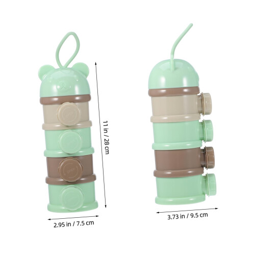 Milk Powder Dispenser 4Layer Stackable Baby Formula Storage Container for Travel Snacks 1